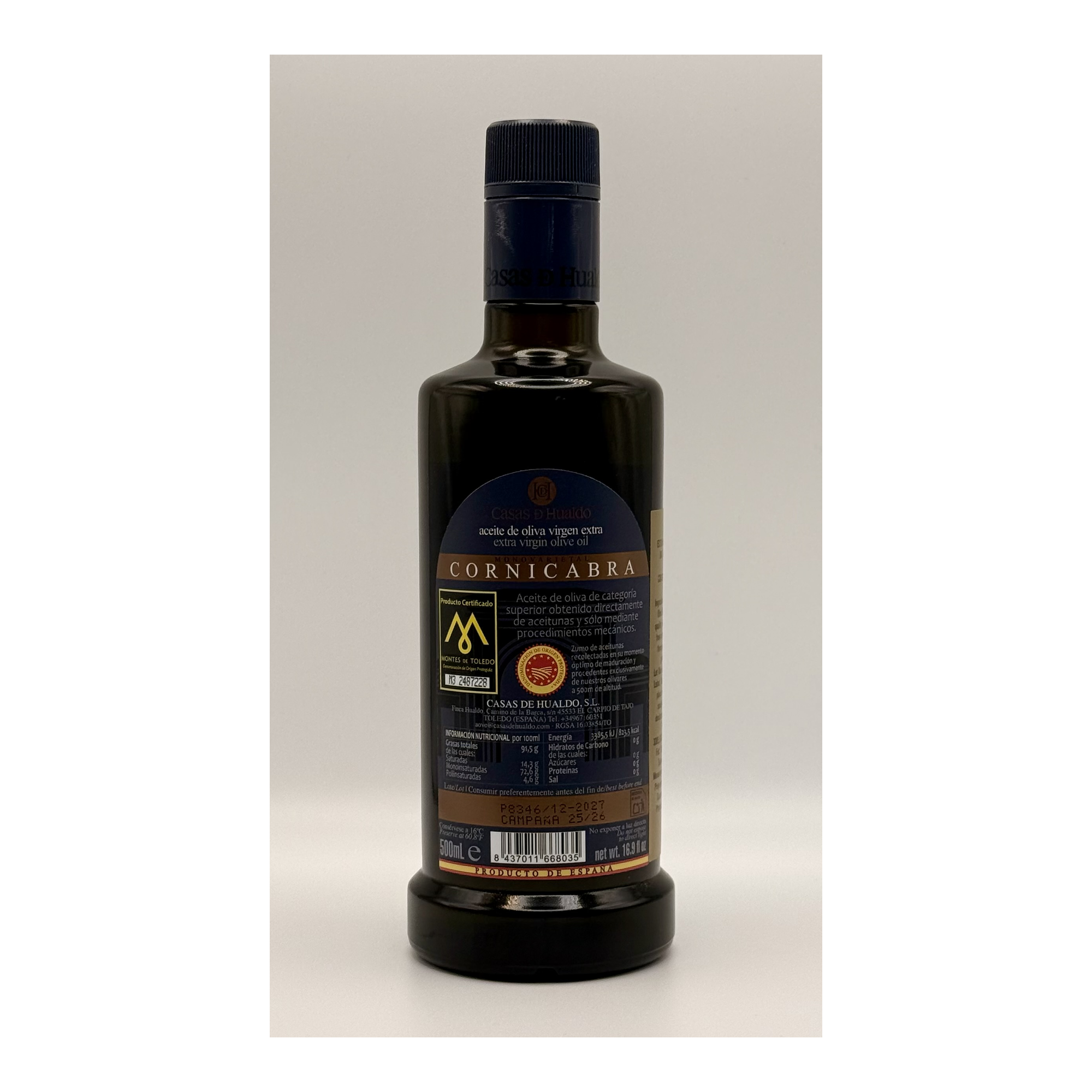 Casas de Hualdo - Cornicabra 500ml Extra Virgin Olive Oil, 500ml