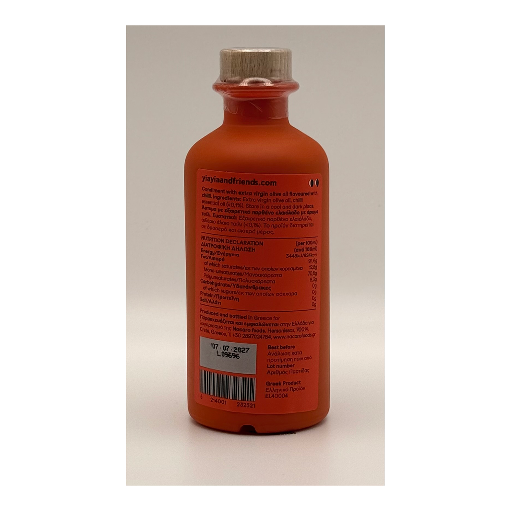 Yiayia & Friends Extra Virgin Olive Oil | Chilli Infused, 200ml